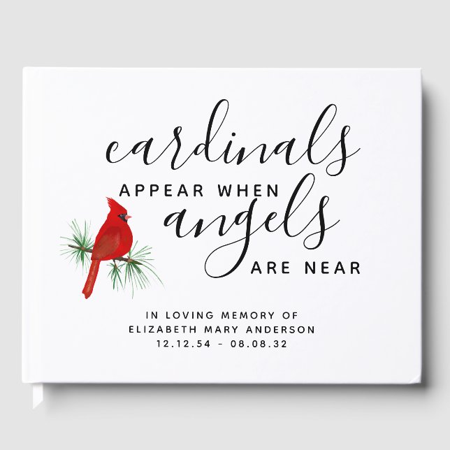 Cardinal Remembrance Tribute  Guest Book (Front)