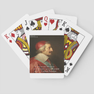 Cardinal Richelieu Success Wisdom Quote Poker Cards
