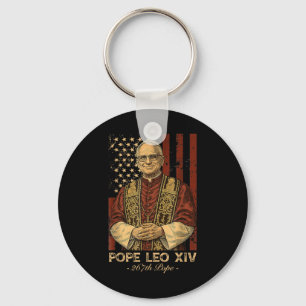 Cardinal Robert Francis Prevost Pope Leo Xiv Ameri Keychain