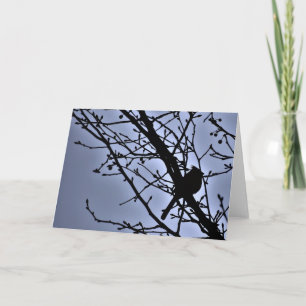 Cardinal Silhouette, card