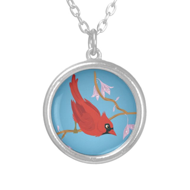 Cardinal Silver Plated Necklace (Front)