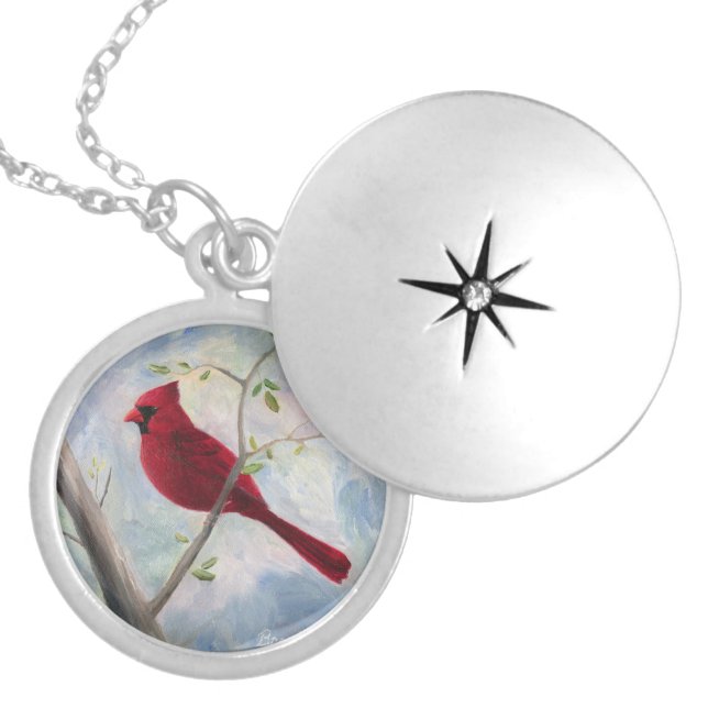 Cardinal Silver Plated Necklace (Front)