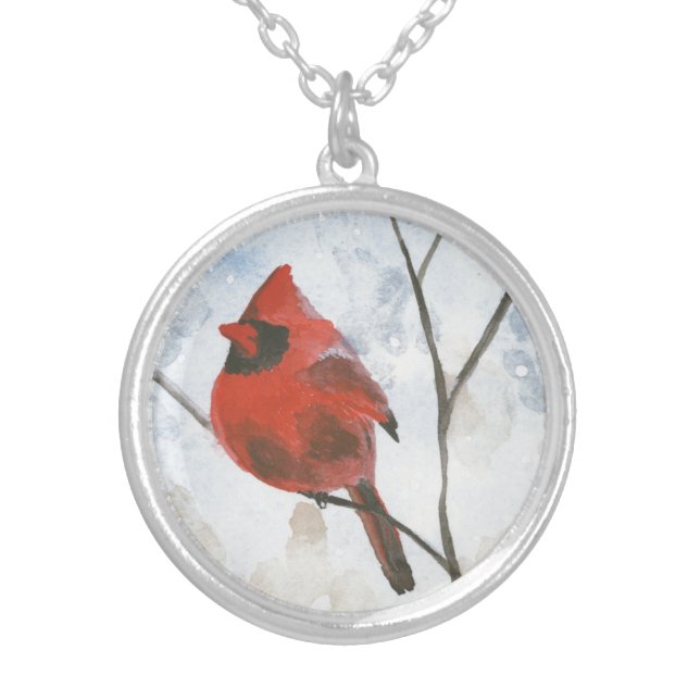 Cardinal Silver Plated Necklace (Front)