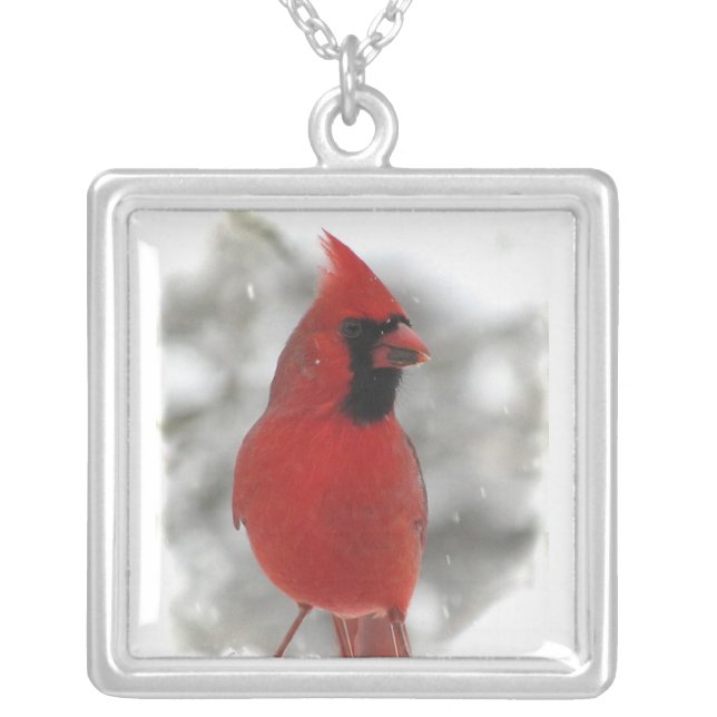 Cardinal Silver Plated Necklace (Front)