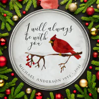 Cardinals Bird Memorial Circle Ornament 2021 Christmas gift