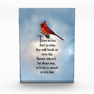 Cardinal "So Loved" Poem Acrylic Award