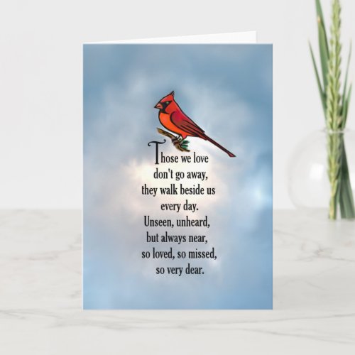 Cardinal So Loved Poem Card