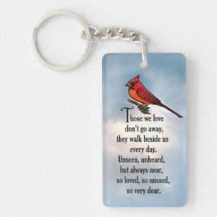 Cardinal "So Loved" Poem Keychain