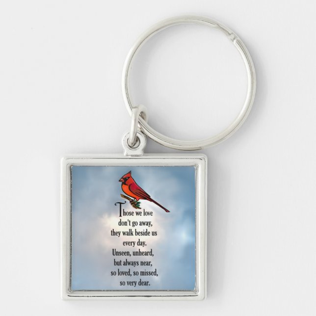 Cardinal "So Loved" Poem Keychain (Front)