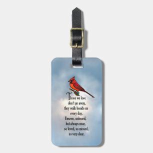 Cardinal "So Loved" Poem Luggage Tag