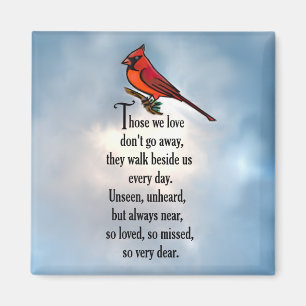 Cardinal "So Loved" Poem Magnet