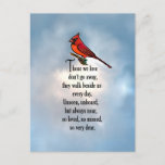 Cardinal &quot;so Loved&quot; Poem Postcard at Zazzle