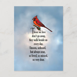 Cardinal "So Loved" Poem Postcard
