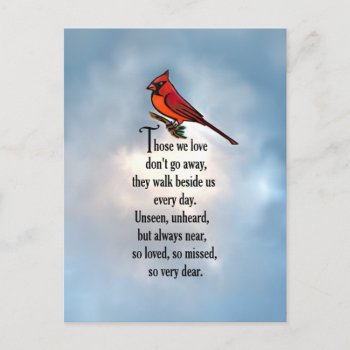 Cardinal "so Loved" Poem Postcard by AlwaysInMyHeart at Zazzle