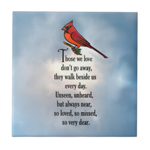 Cardinal "So Loved" Poem Tile