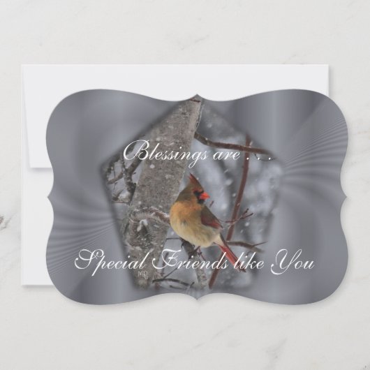 Cardinal Spl Shape Card- personalize-choose shape (Front)