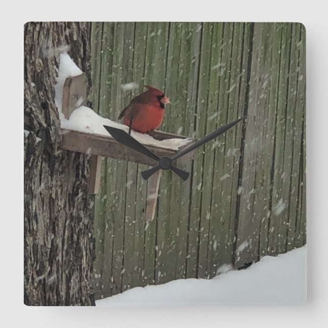 Cardinal Square Wall Clock (Front)