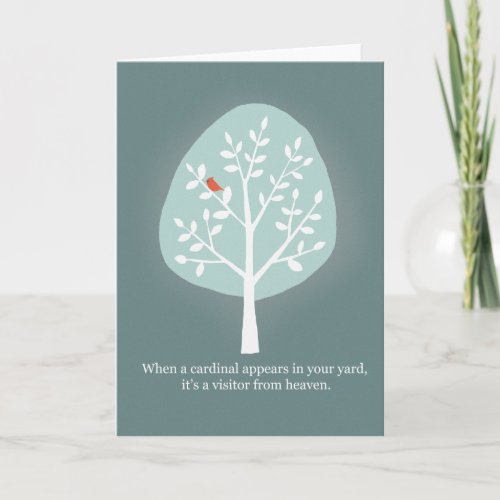 Cardinal Sympathy bereavement Sorry for your loss Card