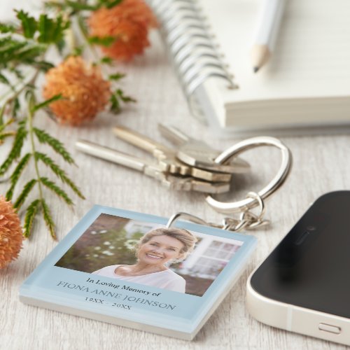 Cardinal Sympathy In Loving Memory Photo Keychain