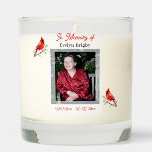 Cardinal Themed Memorial Scented Candle