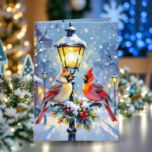 Cardinal Themed Personalized Christmas Card (Creator Uploaded)
