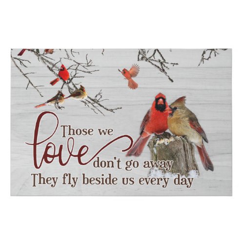 Cardinal Those We Love Dont Go Away Memorial Faux Canvas Print