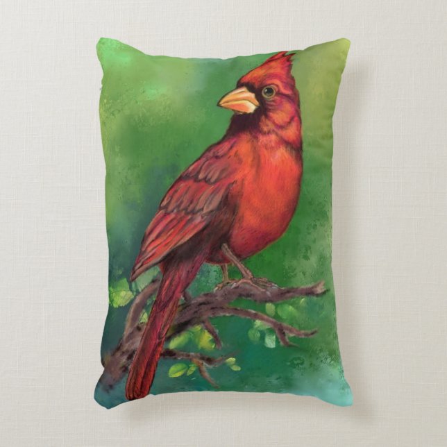 Cardinal Throw Pillow (Front(Vertical))