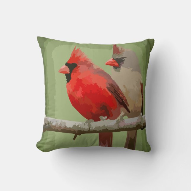 Cardinal Throw Pillow (Front)
