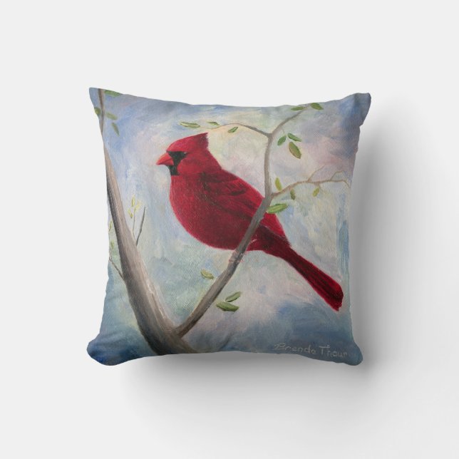 Cardinal Throw Pillow (Front)