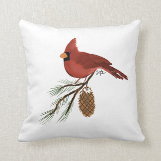 Cardinal throw pillow