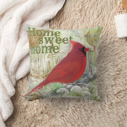 Cardinal throw pillow Zazzle