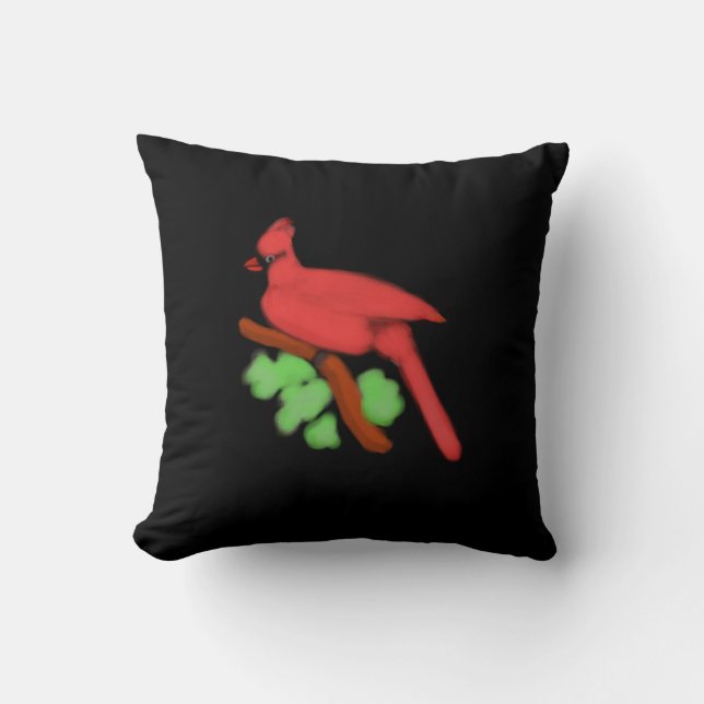 Cardinal Throw Pillow-Customizable Pillow (Front)