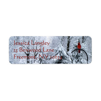 Cardinal trees snowstorm address labels