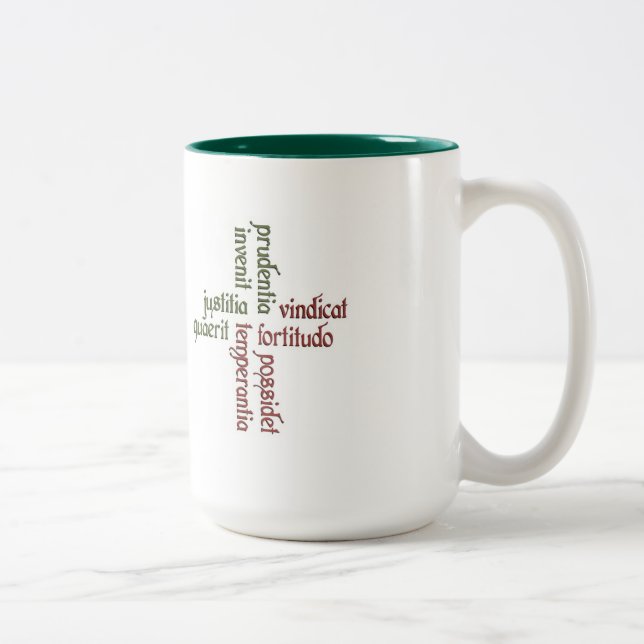 Cardinal Virtues 2-tone mug (Right)