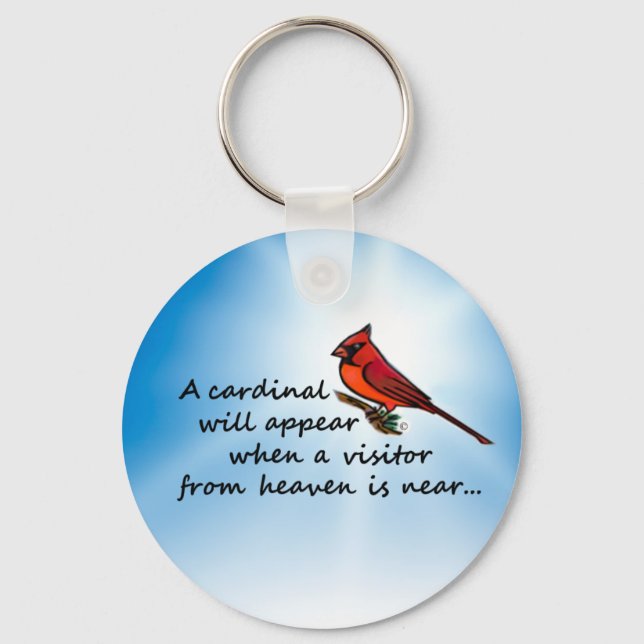 Cardinal, Visitor from Heaven Keychain (Front)