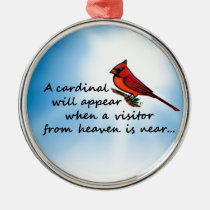 Cardinal Key Chain - A Cardinal is a visitor from Heaven – The