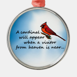 Cardinal, Visitor from Heaven Metal Ornament