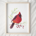 Cardinal Watercolor Art Print