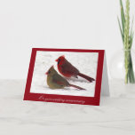 Cardinal Wedding Anniversary Card at Zazzle