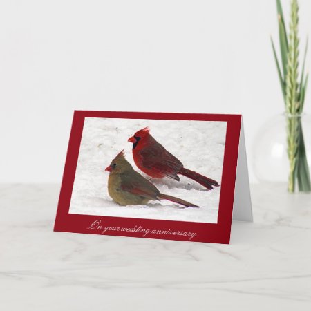 Cardinal Wedding Anniversary Card