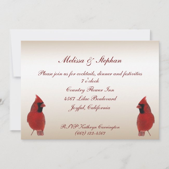 Cardinal Wedding Reception