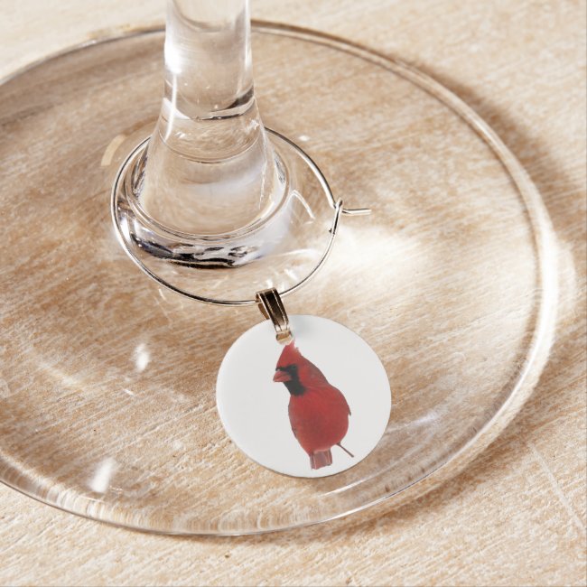Cardinal Wine Charm