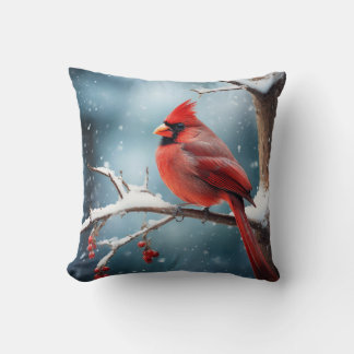Cardinal Winter #1 Throw Pillow