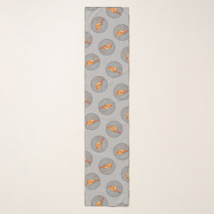 Cardinal Winter Branch Painting Original Bird Art Scarf