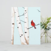 Cardinal with Birch Trees (Standing Front)
