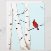 Cardinal with Birch Trees (Front/Back)
