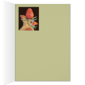 cardinal with strawberry hat card (Inside (Right))