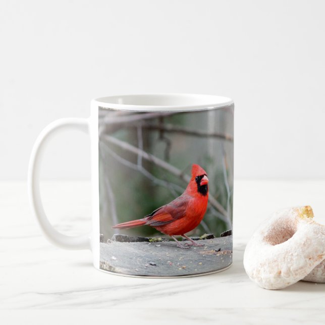 Cardinal Woodland Coffee Mug (With Donut)