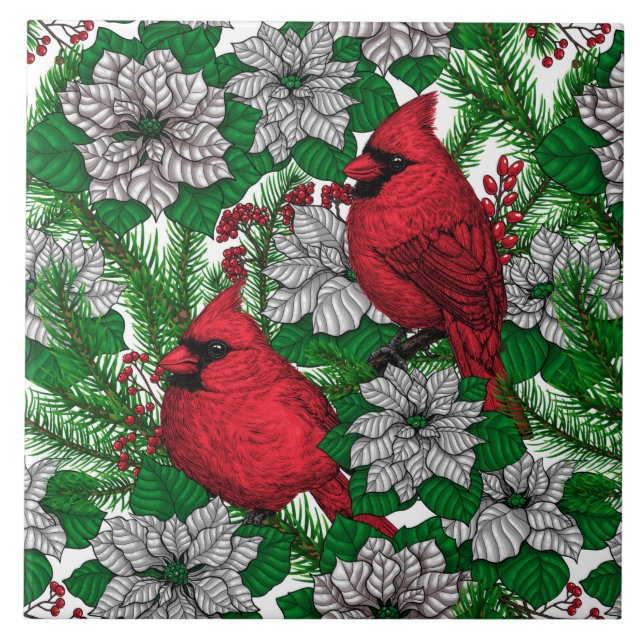 Cardinals 2 ceramic tile (Front)