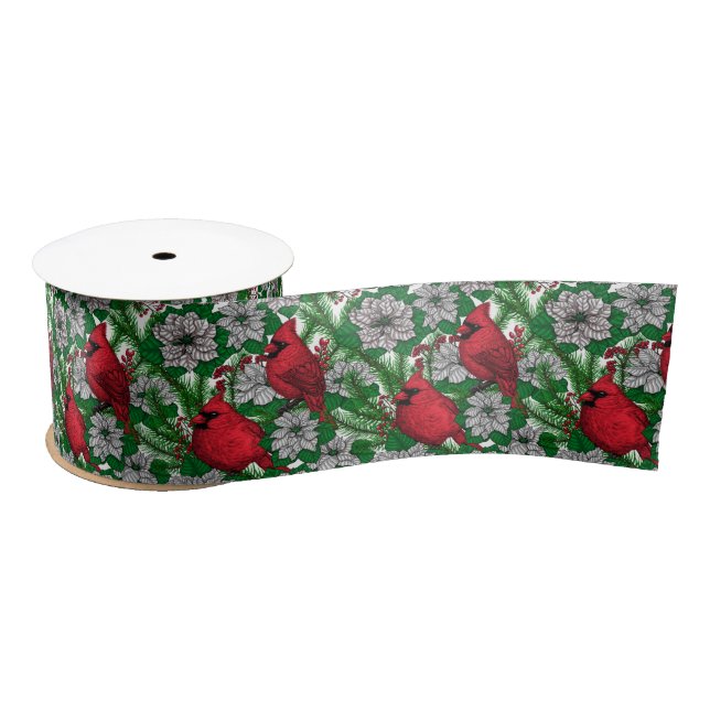 Cardinals 2 satin ribbon (Spool)
